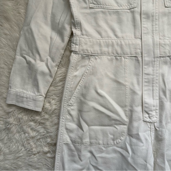 Madewell Jumpsuit Utility Coveralls Denim Cotton Blend Vintage Ivory S NWT New - Picture 7 of 13